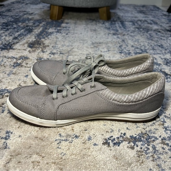 Keds Gray Center II Cotton Slub Lace-Up Sneakers Size 8 - Picture 5 of 10